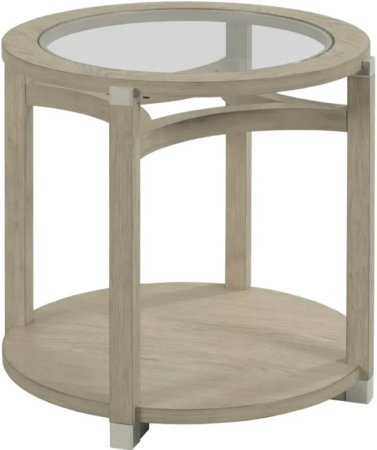 Solstice Soft Beige Round End Table