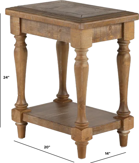Augusta Brown Chairside Table
