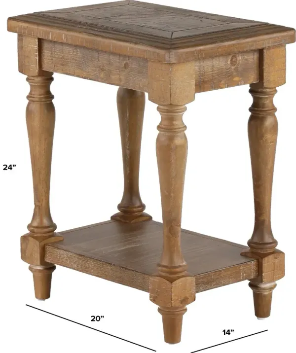 Augusta Brown Chairside Table