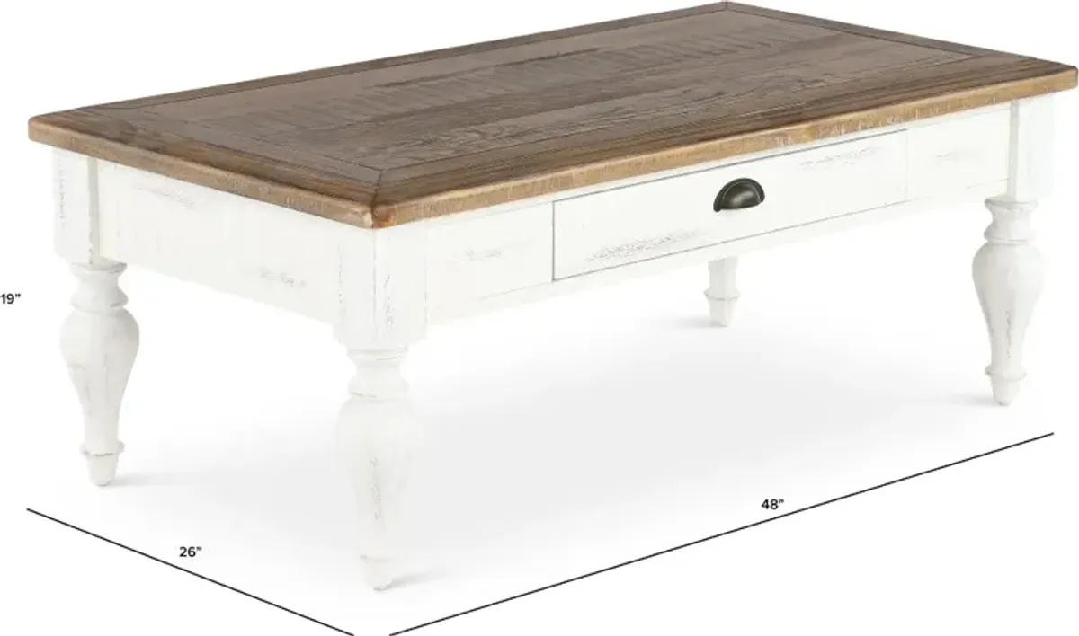 Augusta White Coffee Table