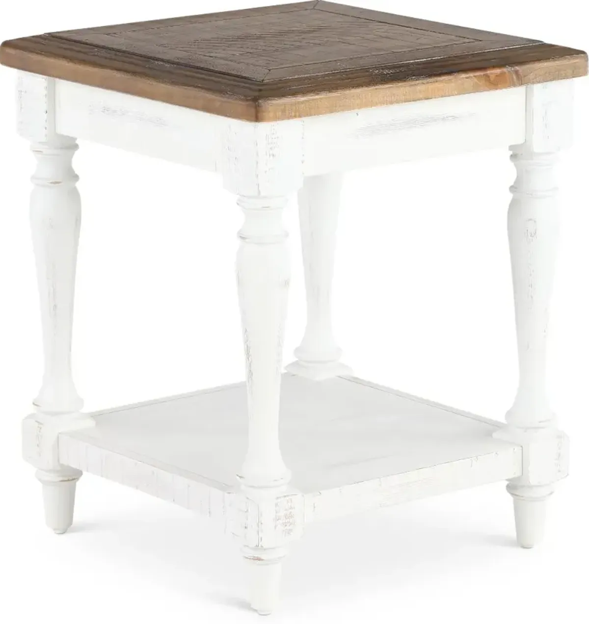 Augusta White End Table