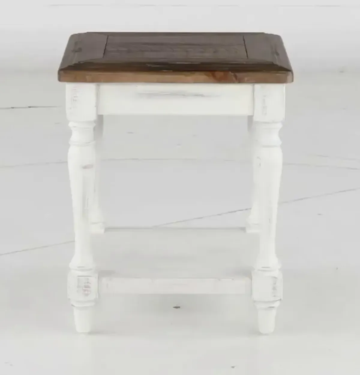 Augusta White End Table