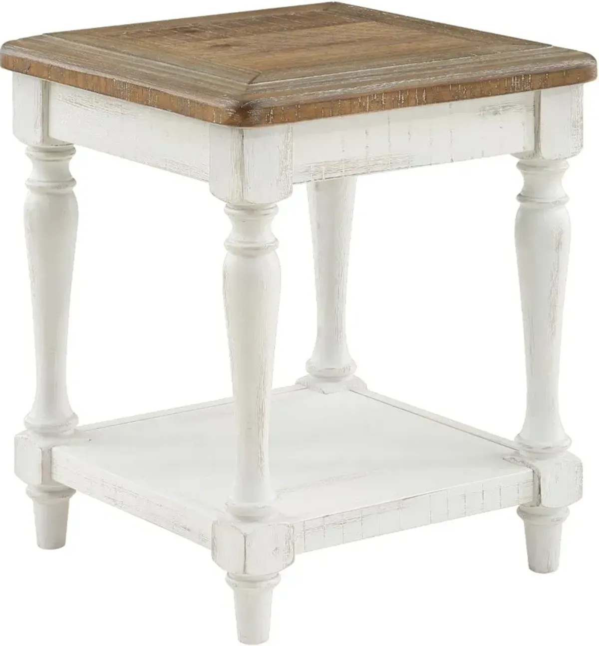 Augusta White End Table