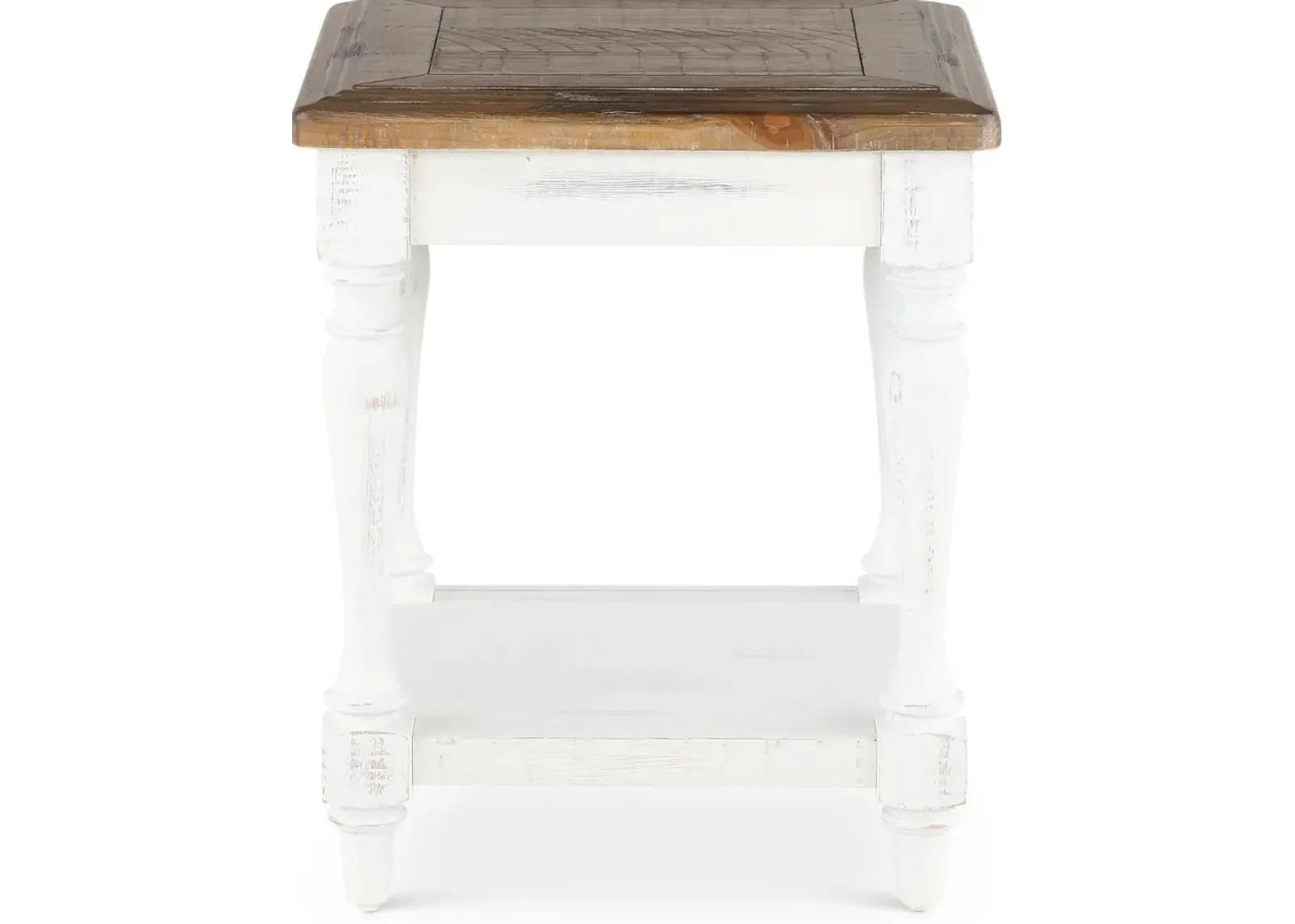 Augusta White End Table