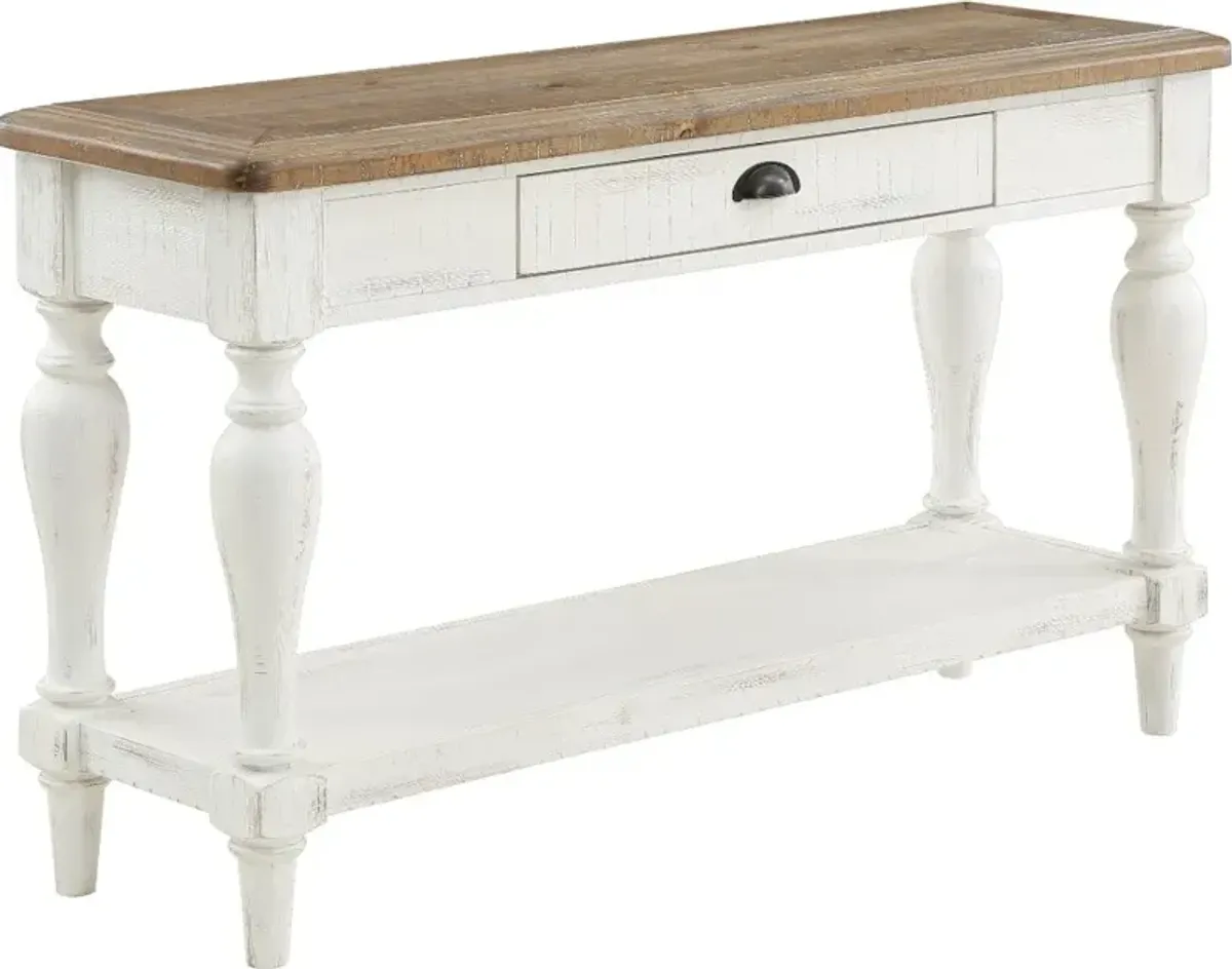 Augusta White Sofa Table