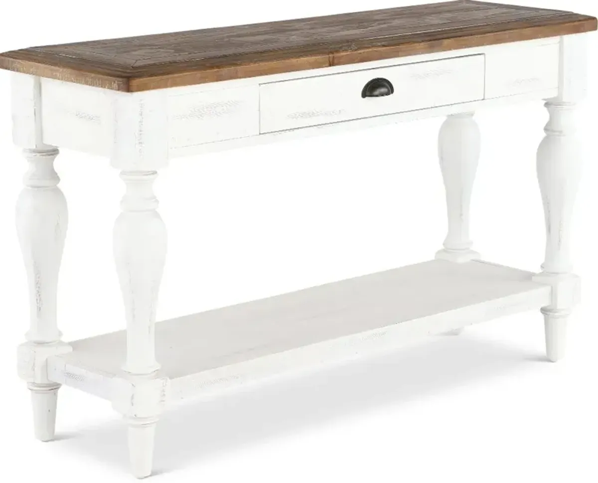 Augusta White Sofa Table