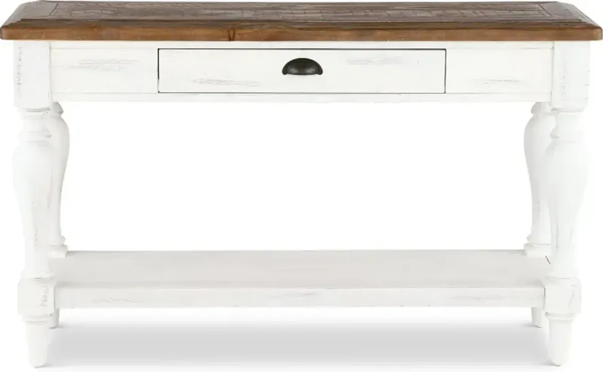 Augusta White Sofa Table