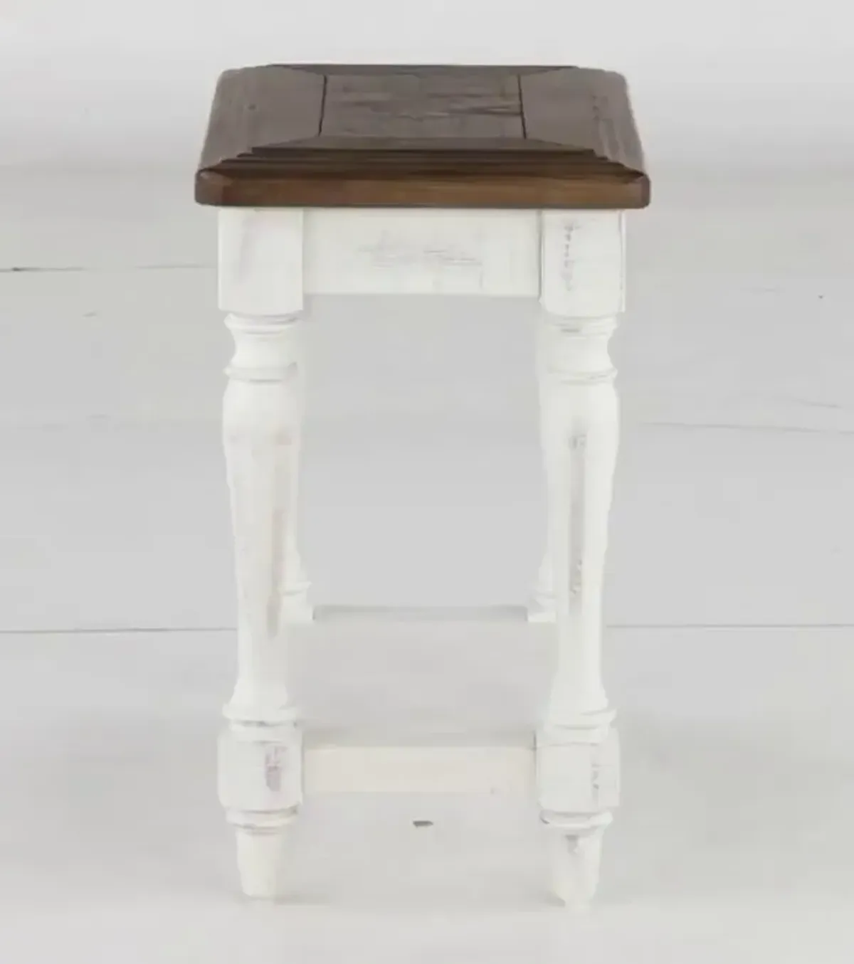 Augusta White Chairside Table