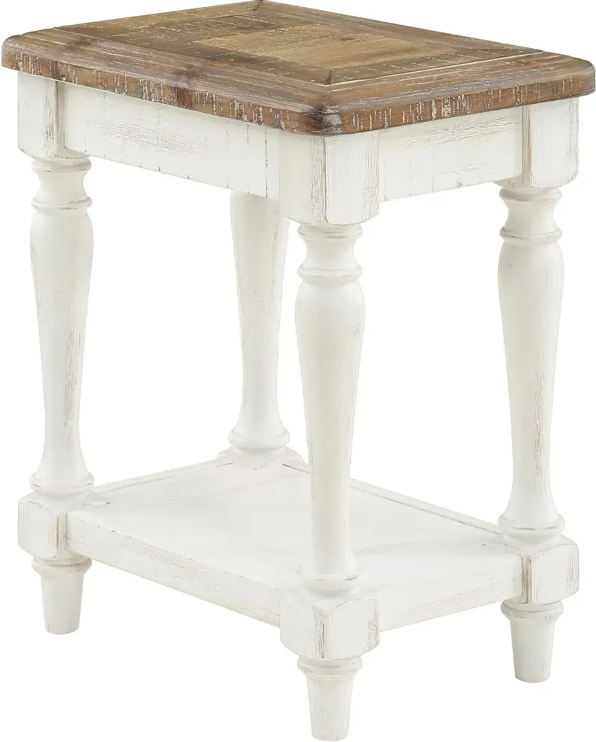 Augusta White Chairside Table