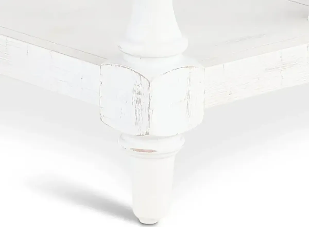 Augusta White Chairside Table