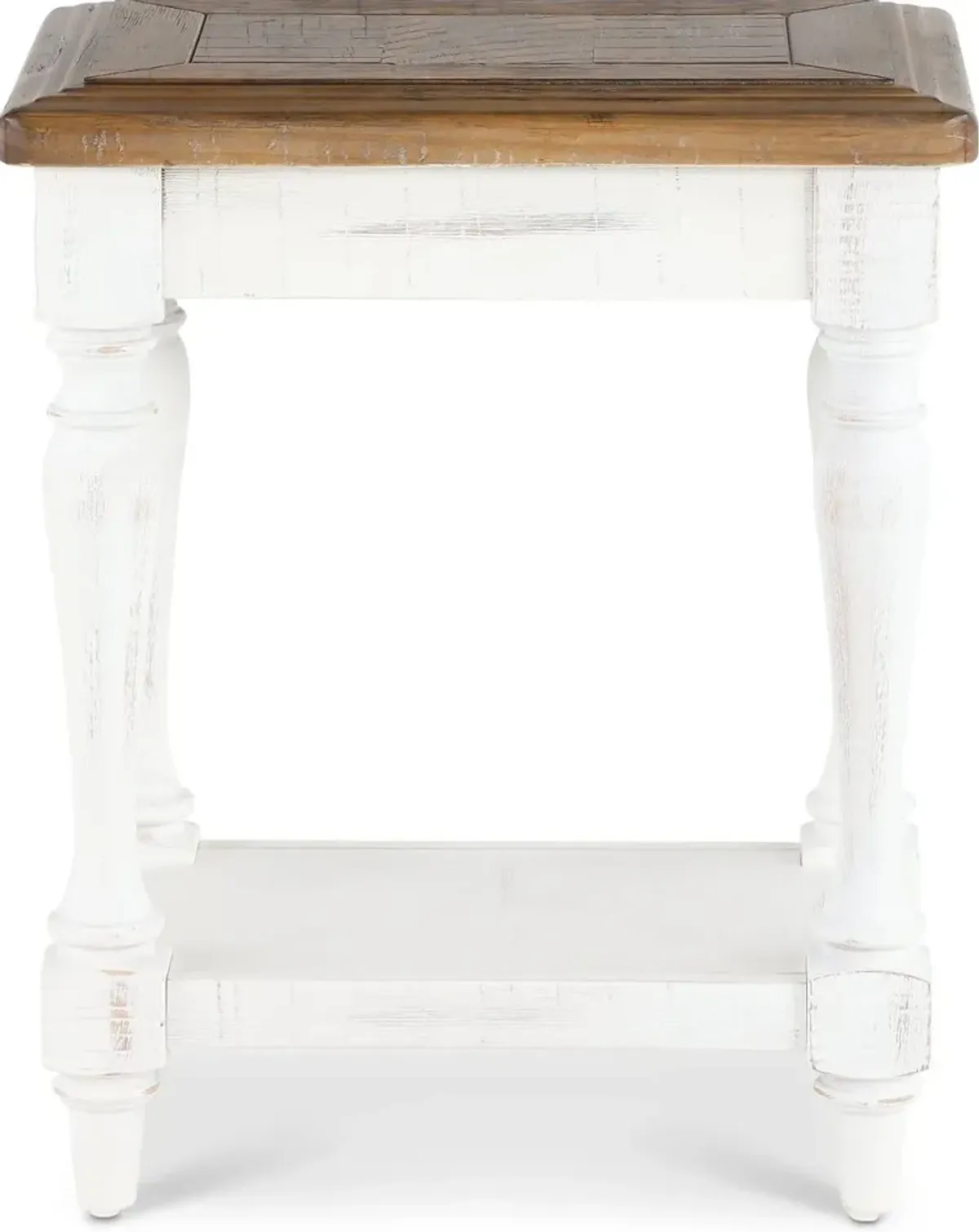 Augusta White Chairside Table