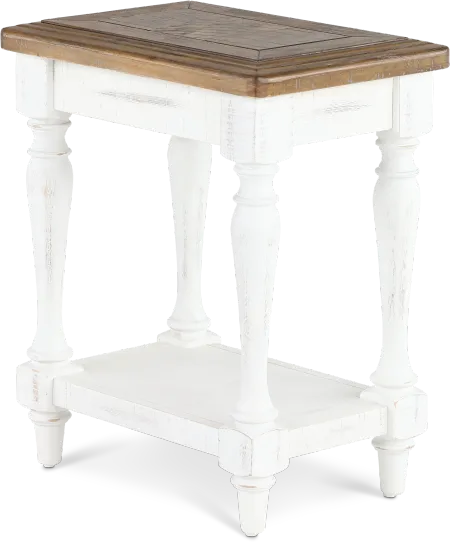 Augusta White Chairside Table