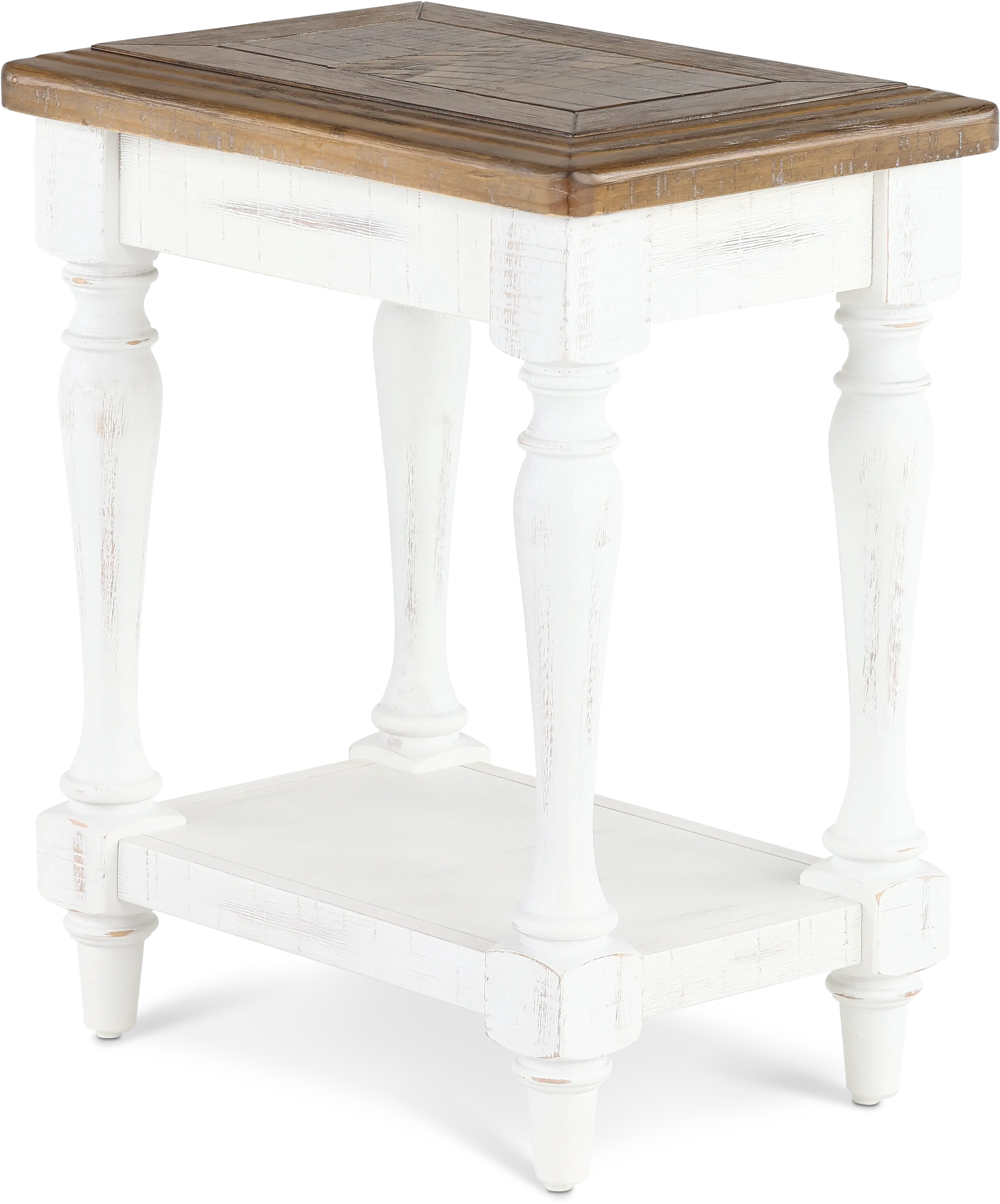 Augusta White Chairside Table