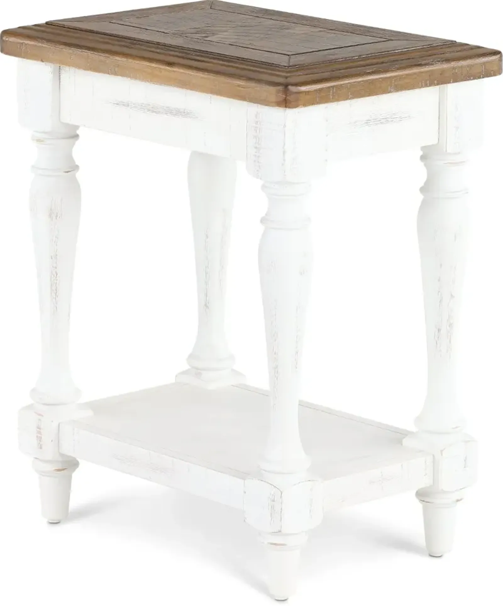 Augusta White Chairside Table