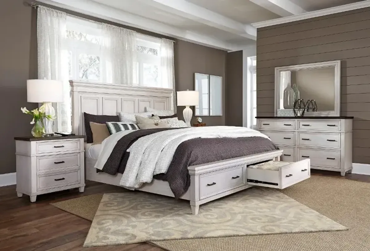 Carmen Ivory Queen Storage Bed