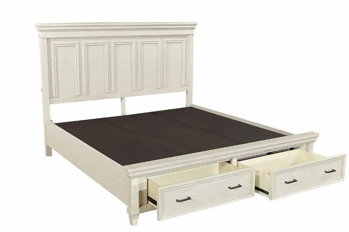 Carmen Ivory Queen Storage Bed