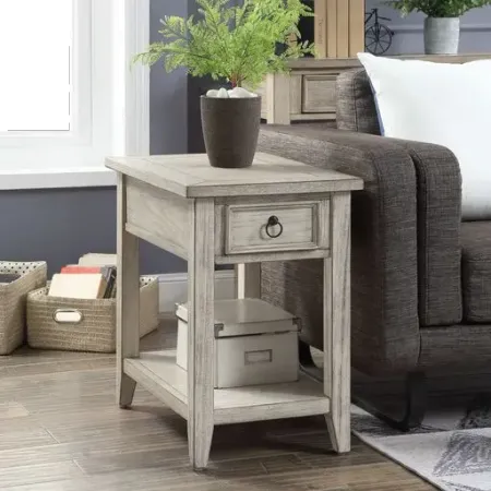 Summerville Cream One-Drawer Chairside Table
