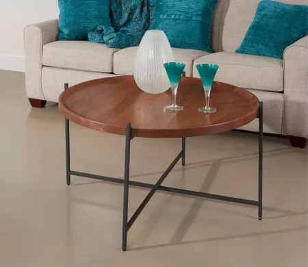 Huntly Round Brown Coffee Table
