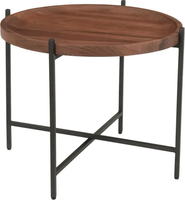 Huntly Brown Round Side Table
