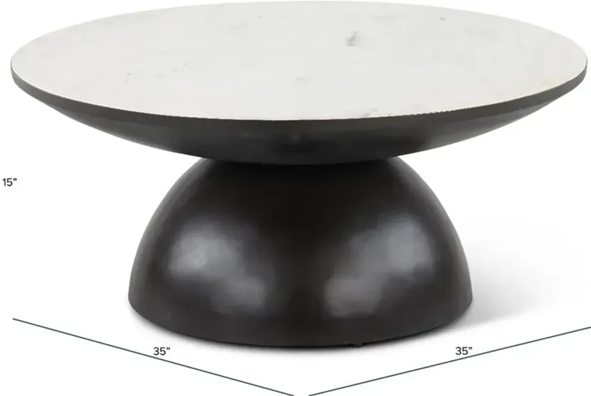 Circularity Black and White Coffee Table