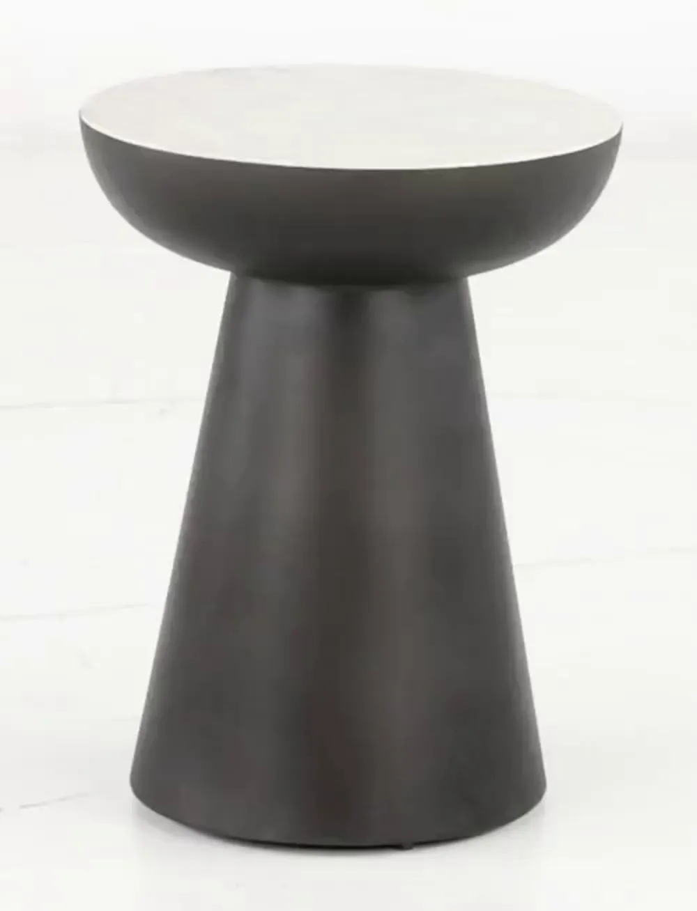 Circularity Black and White End Table