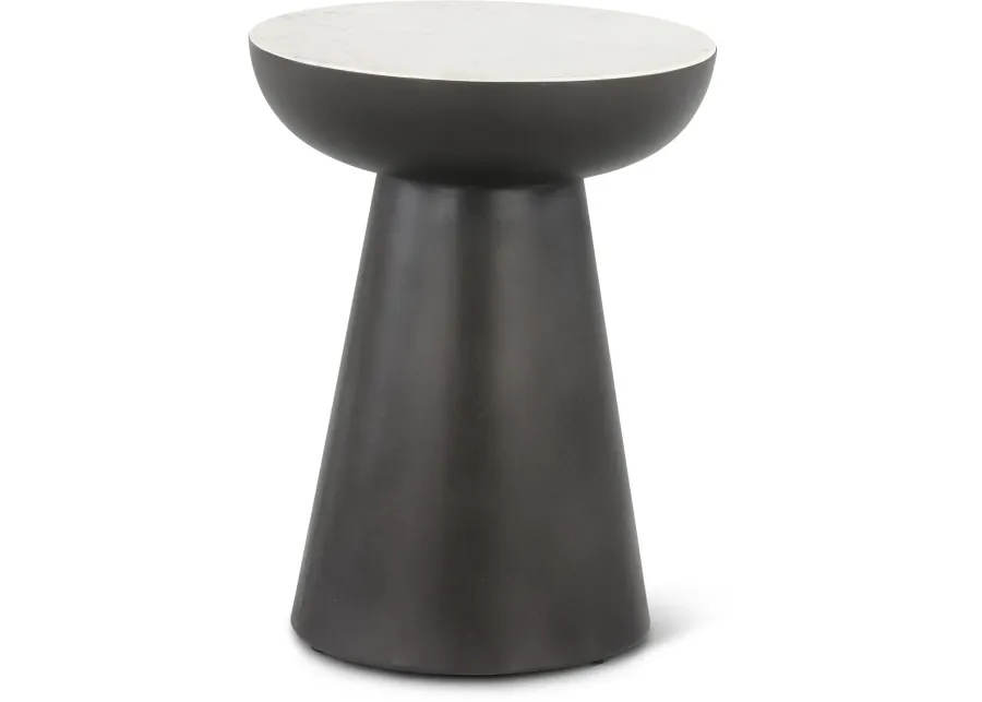 Circularity Black and White End Table