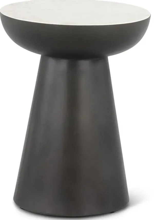 Circularity Black and White End Table