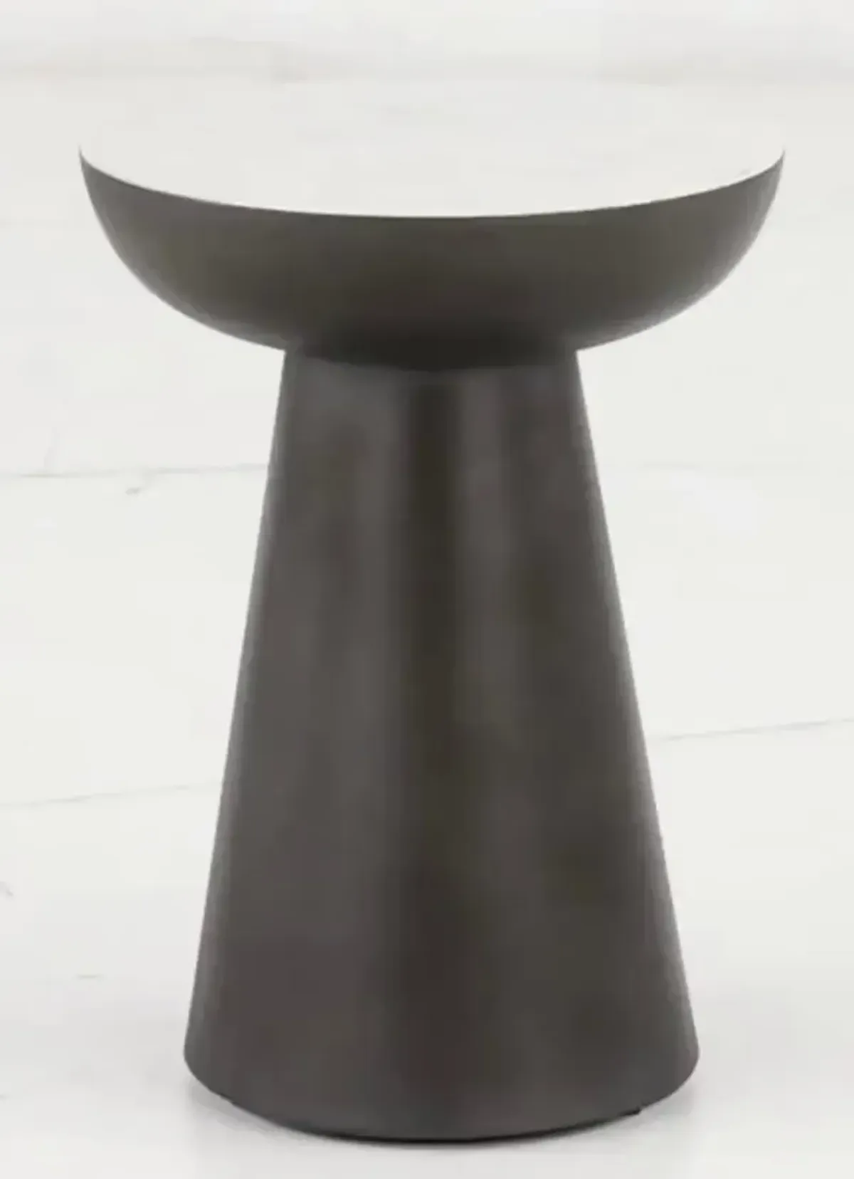 Circularity Black and White Chairside Table