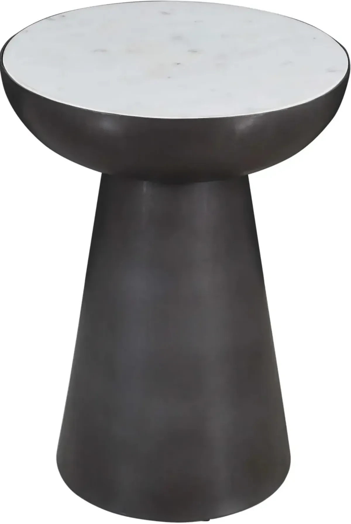 Circularity Black and White Chairside Table