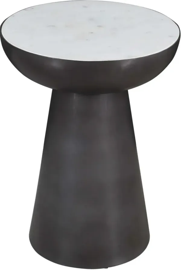 Circularity Black and White Chairside Table