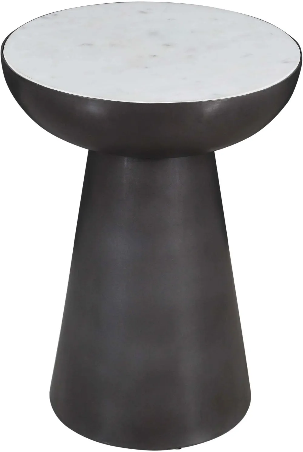 Circularity Black and White Chairside Table