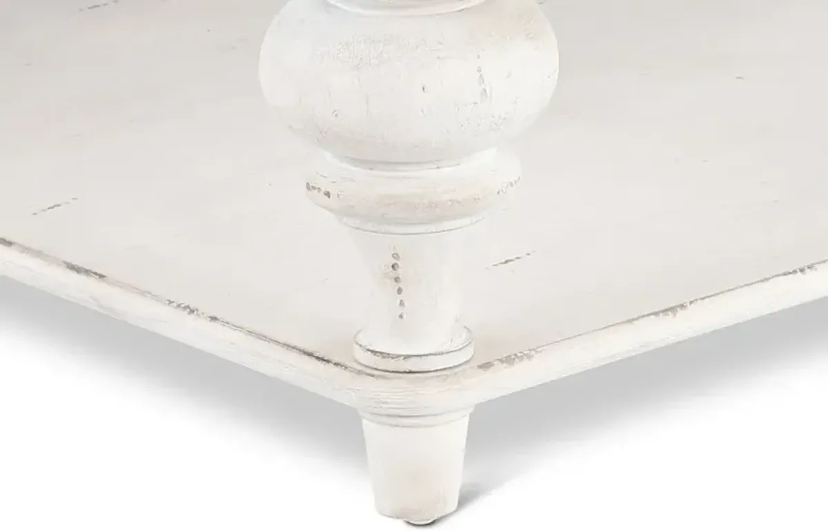 River Place White and Brown Coffee Table