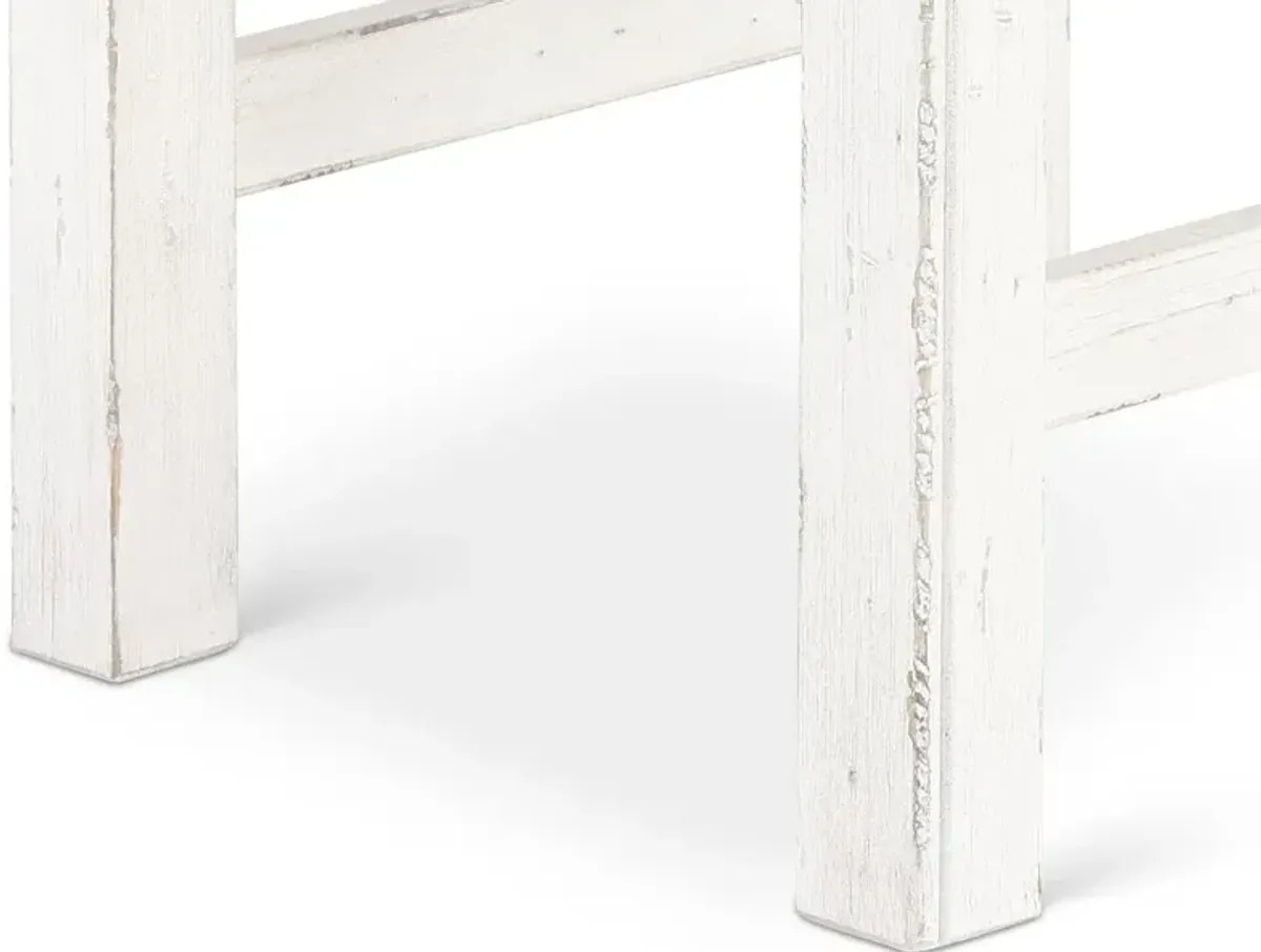 River Place White Sofa Stool