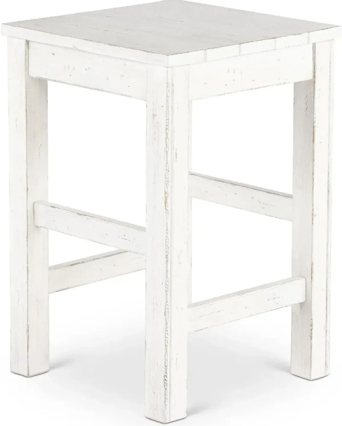 River Place White Sofa Stool