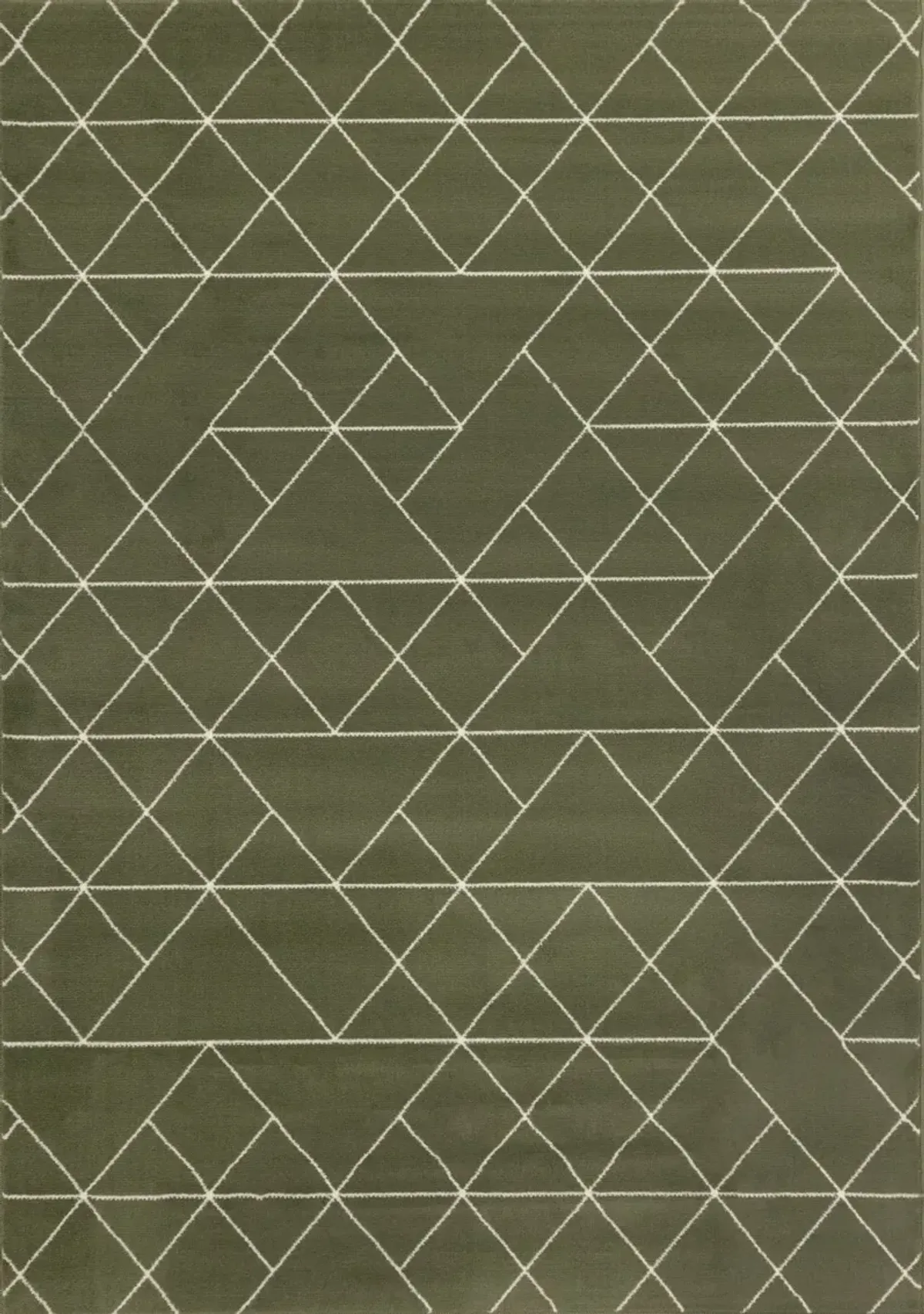 Faira Green Geometric 4 x 6 Area Rug