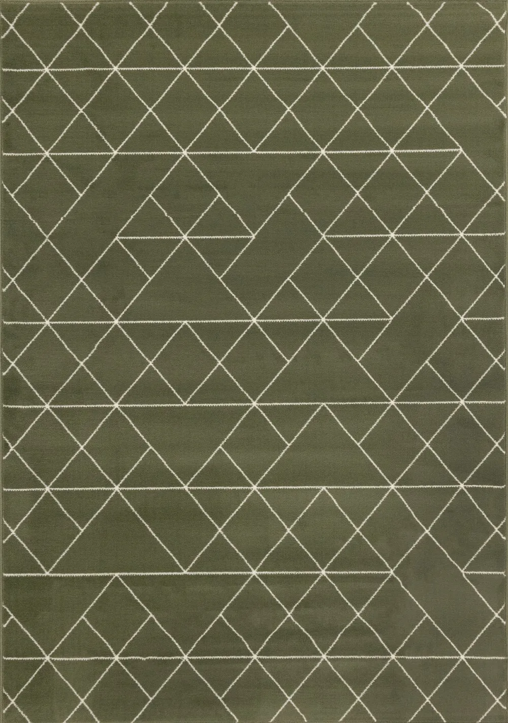 Faira Green Geometric 4 x 6 Area Rug