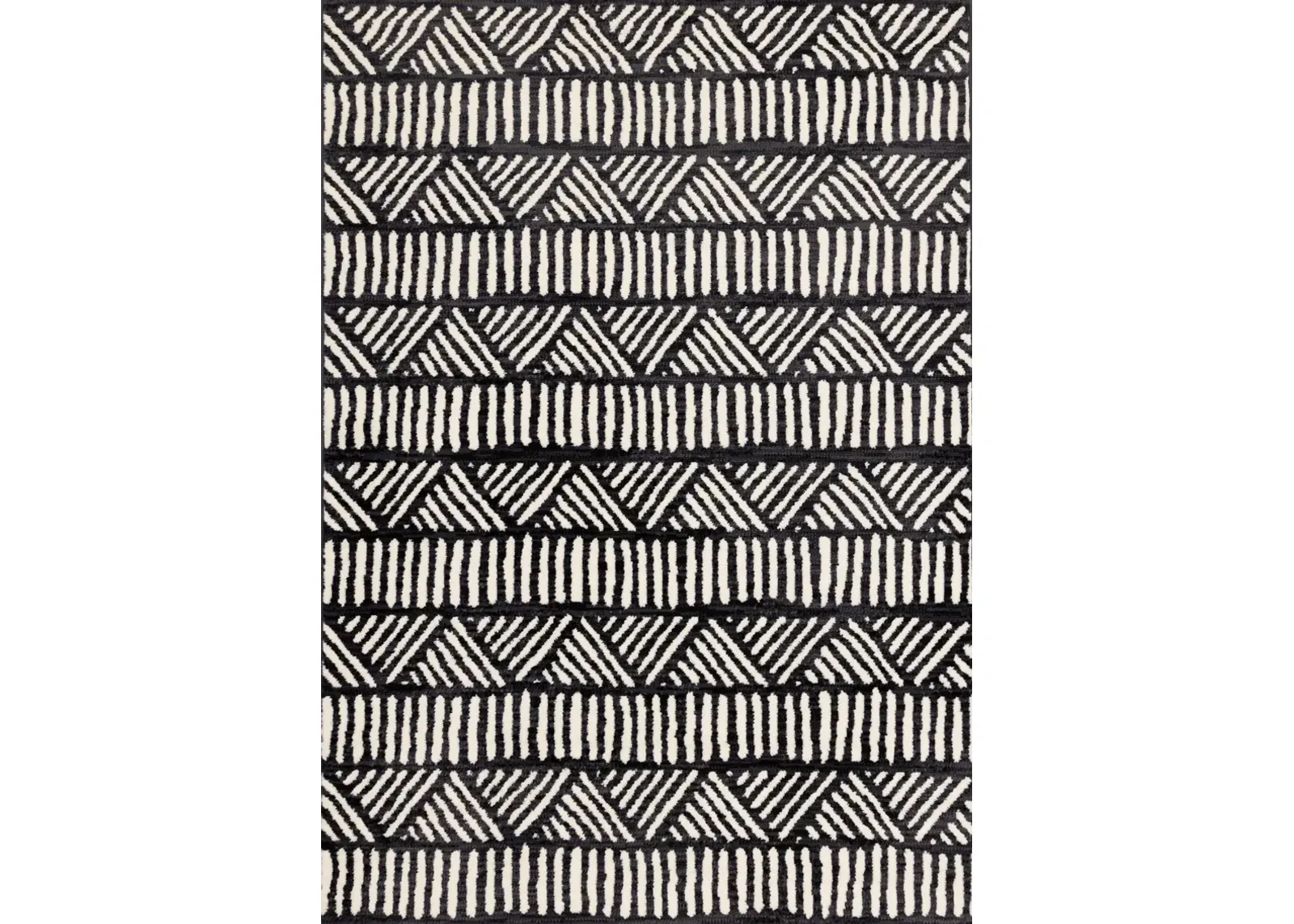 Faira Grey & White Tribal 4 x 6 Area Rug