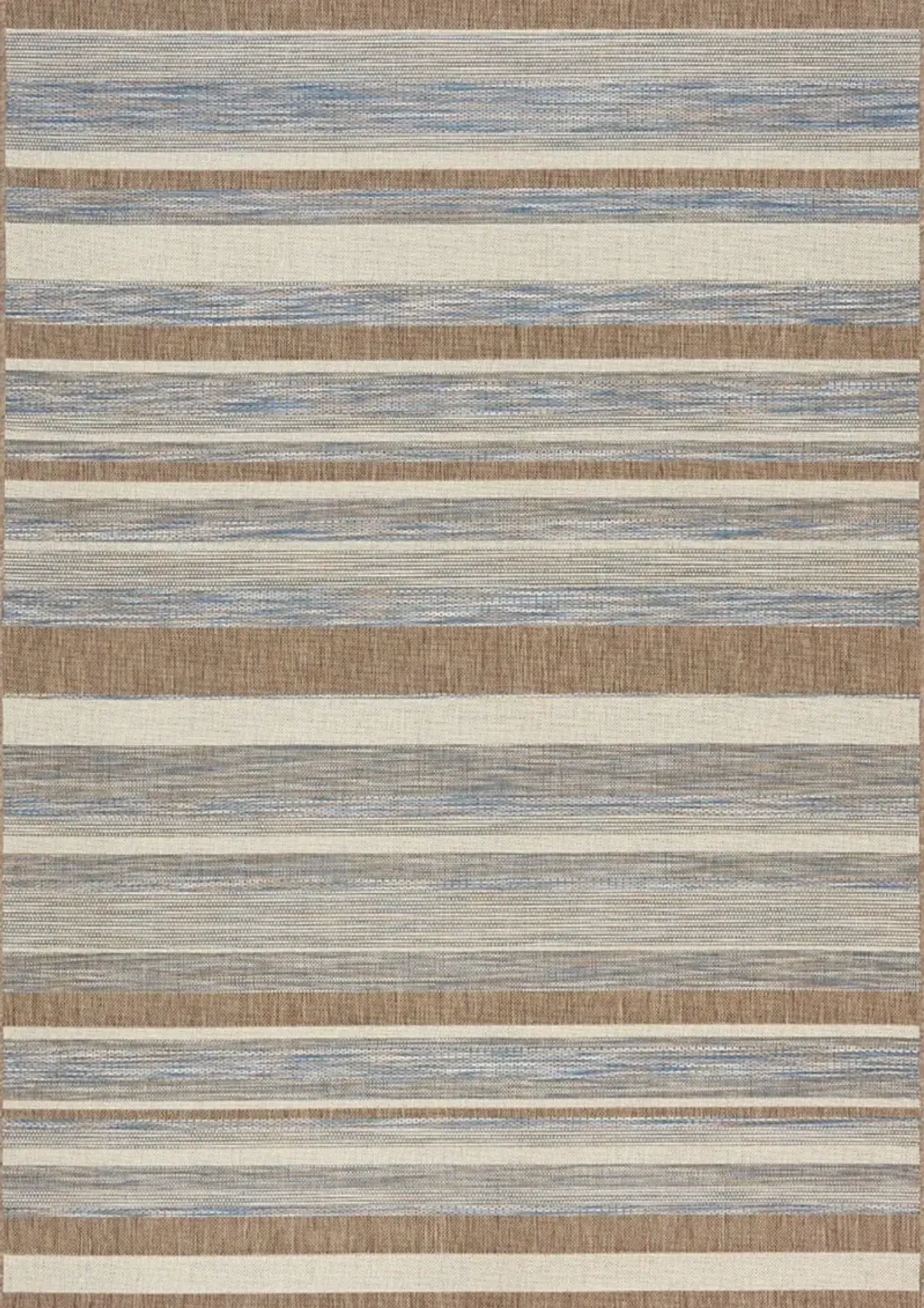 Trellis 5 x 7 Gray and Brown Striped Indoor-Outdoor Area Rug