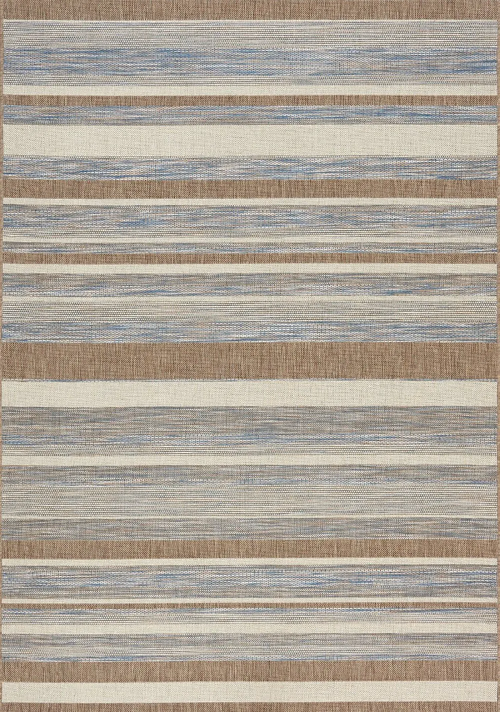 Trellis 5 x 7 Gray and Brown Striped Indoor-Outdoor Area Rug