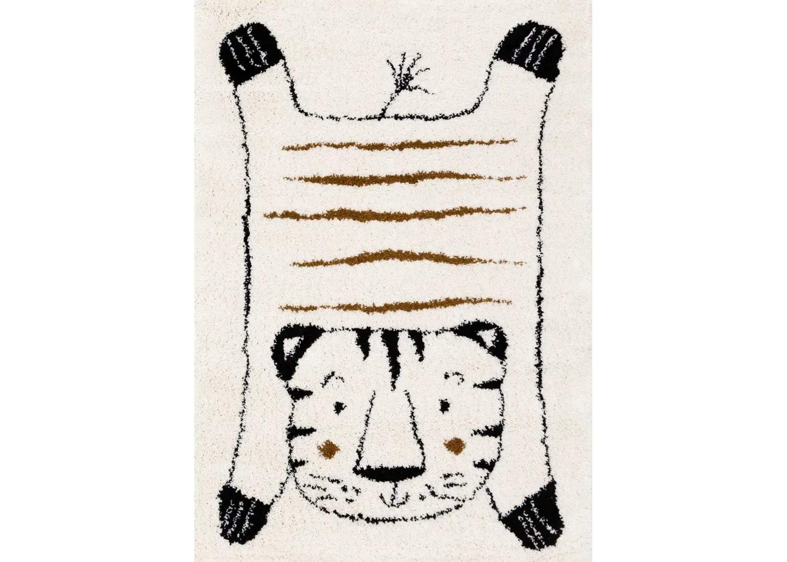 Kids 5 x 8 Cream & Black Tiger Rug