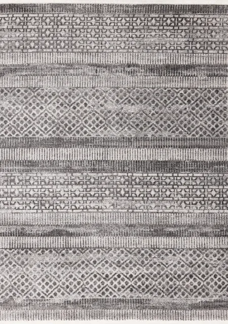 Evora Gray Striped 5 x 8 Area Rug