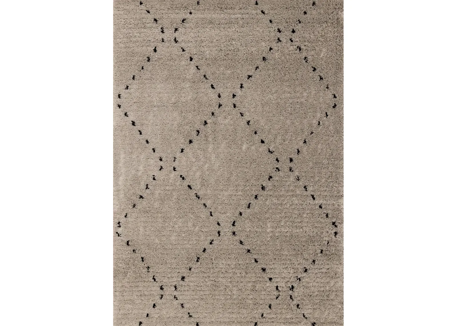 Rondo Beige Diamond Stitch 5 x 8 Shag Rug