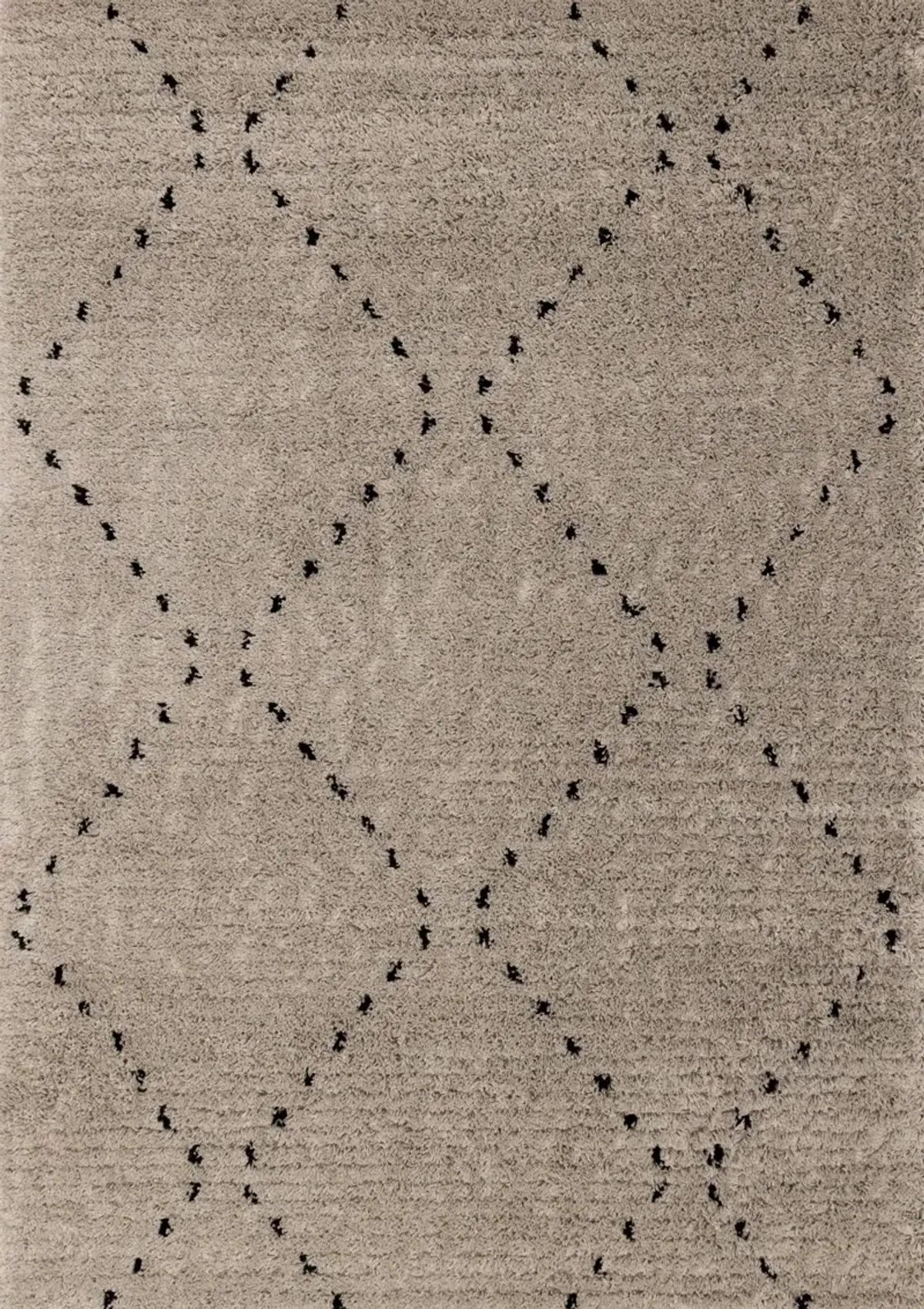 Rondo Beige Diamond Stitch 5 x 8 Shag Rug