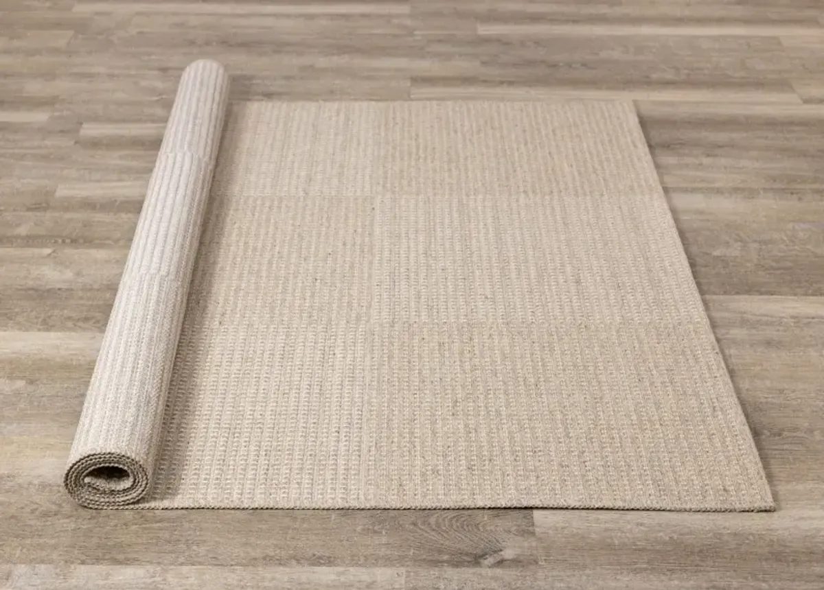 Peak Beige Wool 5 x 8 Area Rug