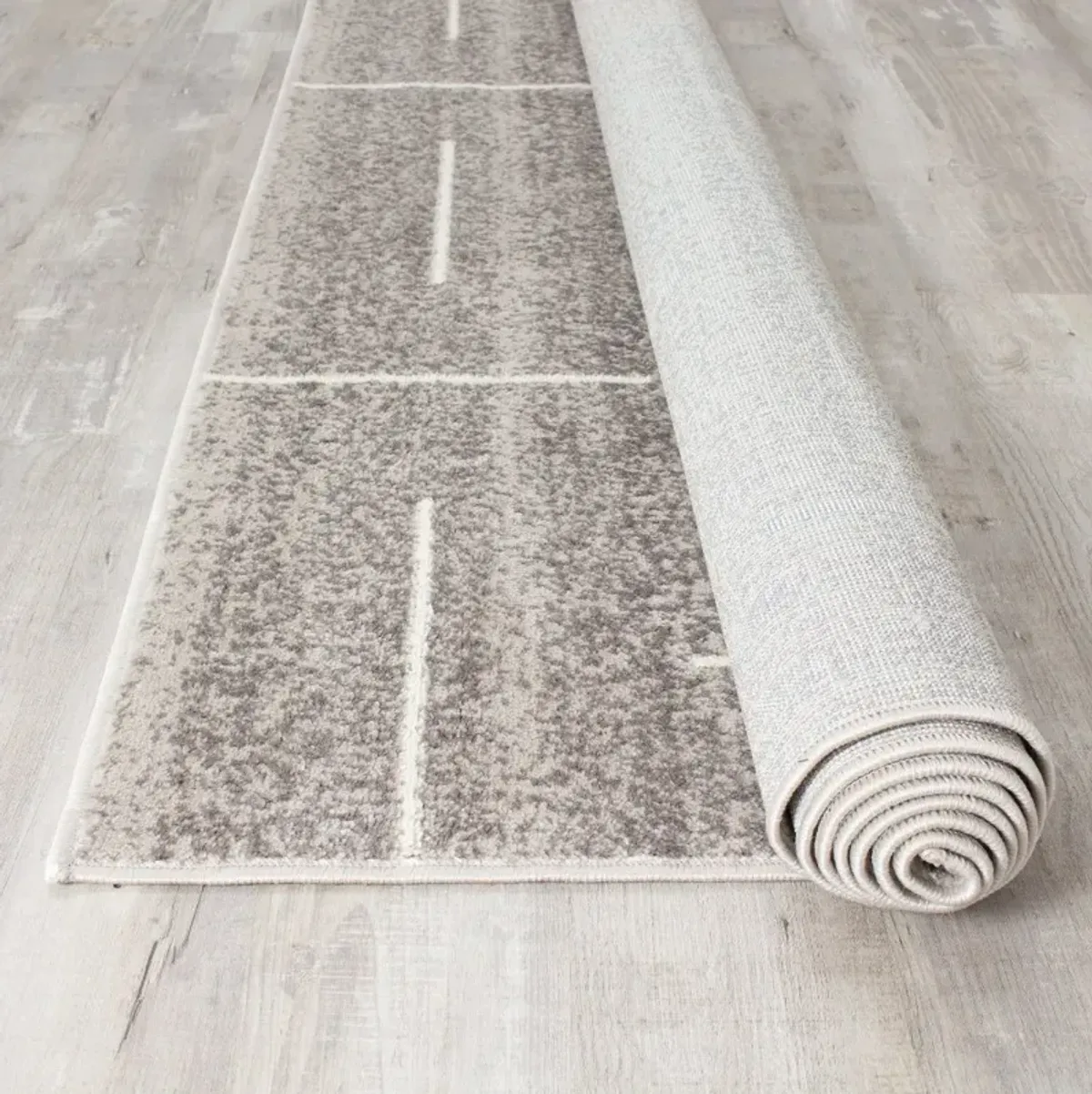 Merit Gray Lines 5 x 8 Area Rug