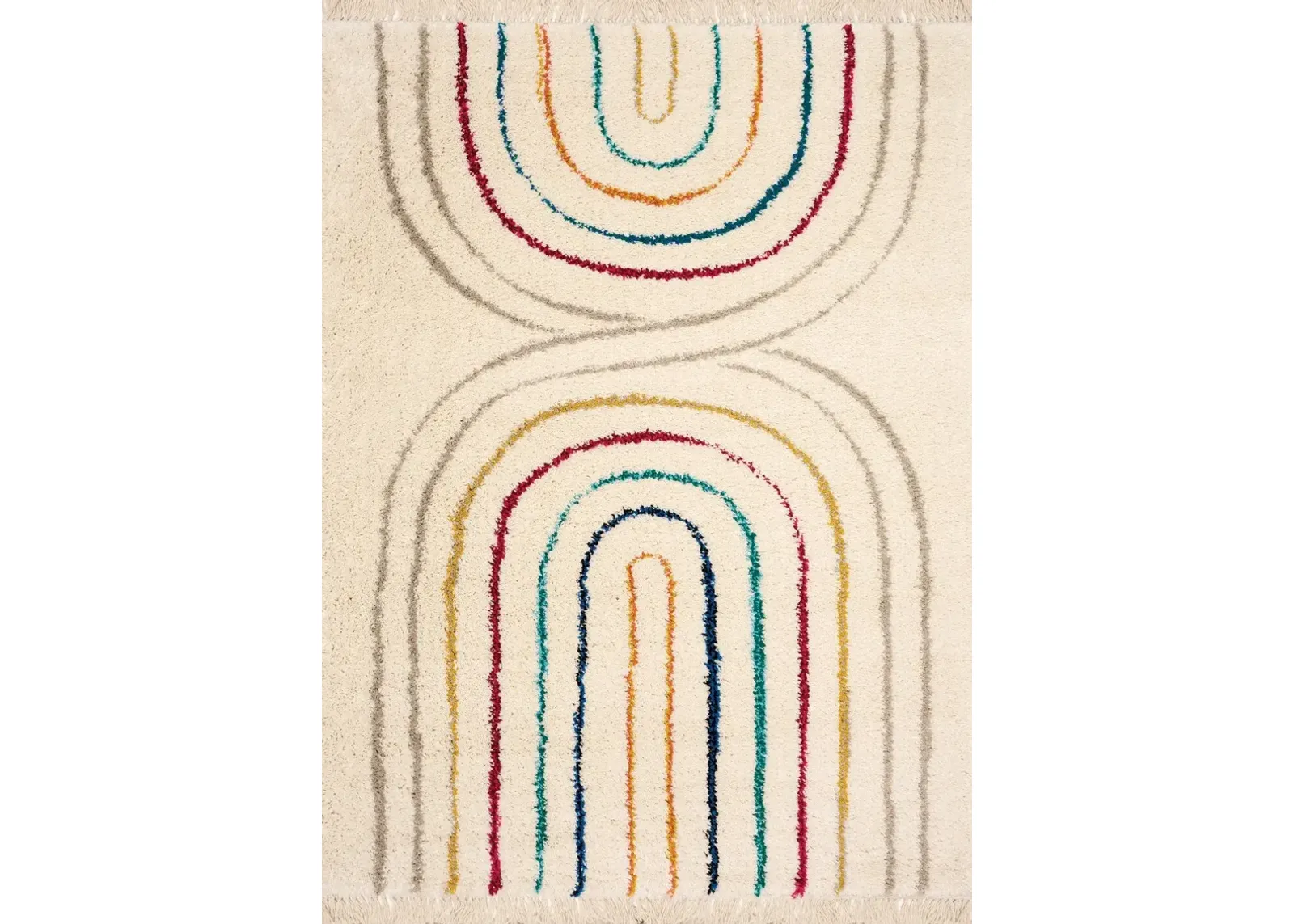 Bora Double Rainbow 8 x 10 Shag Rug