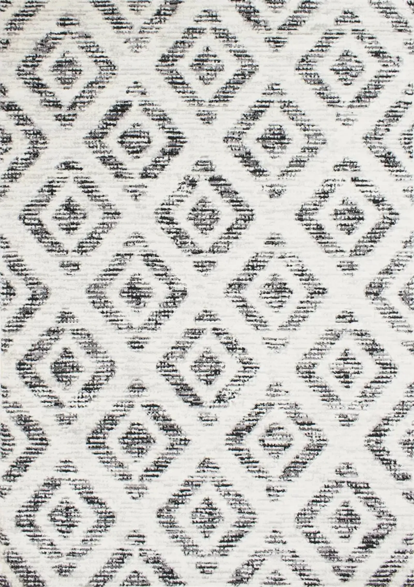 Merit Grey 8 x 10 Diamond Pattern Area Rug