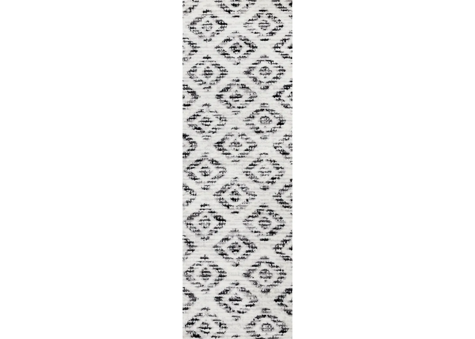 Merit Grey Diamond Pattern 7 Foot Runner Rug