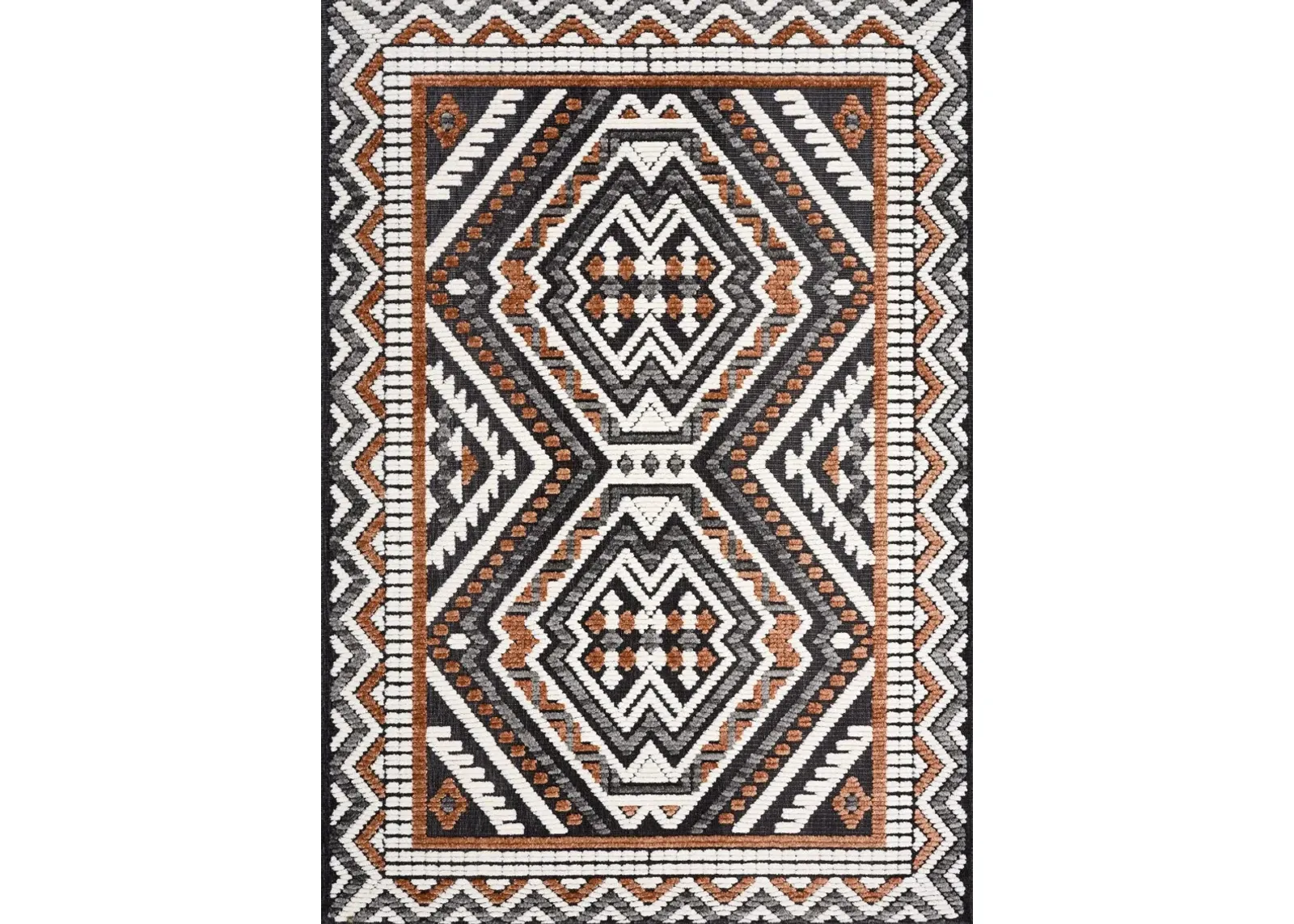 Lawson Gray & Orange Southwest 5 x 8 Area Rug