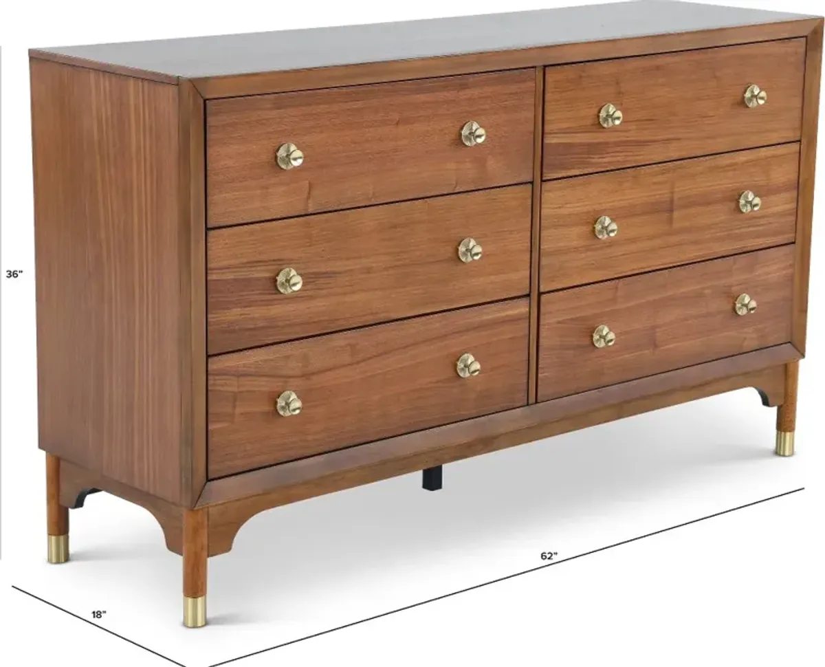 Margo Walnut Brown Dresser